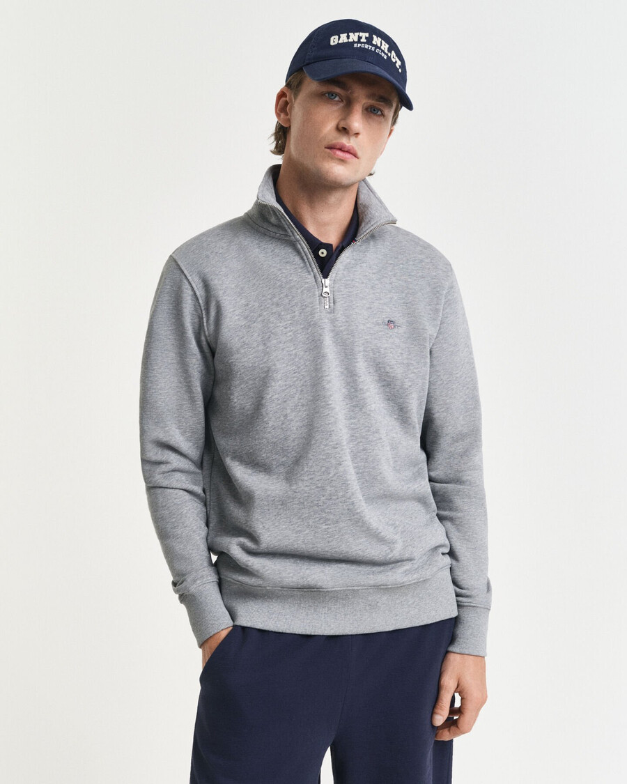bluza shield halfzip – szary melanż
