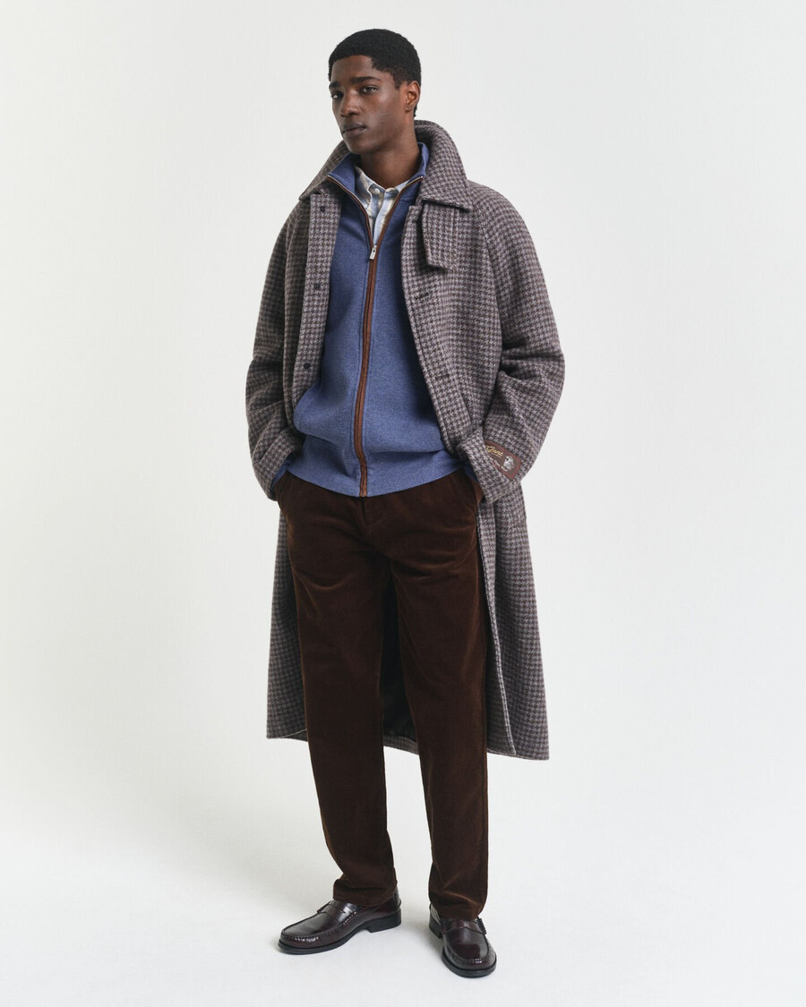 kardigan sacker rib zip w kolorze dk jeansblue melange
