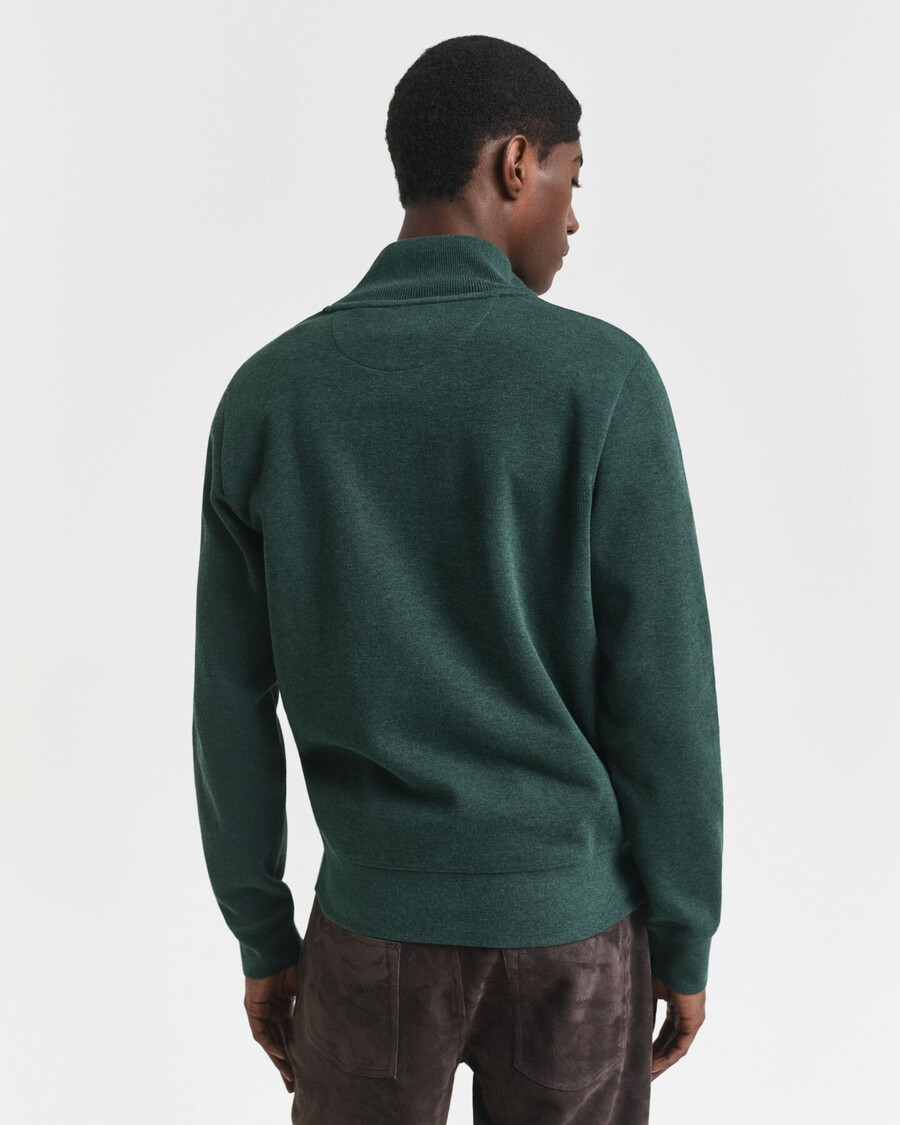 bluza sacker rib halfzip w kolorze tartan green