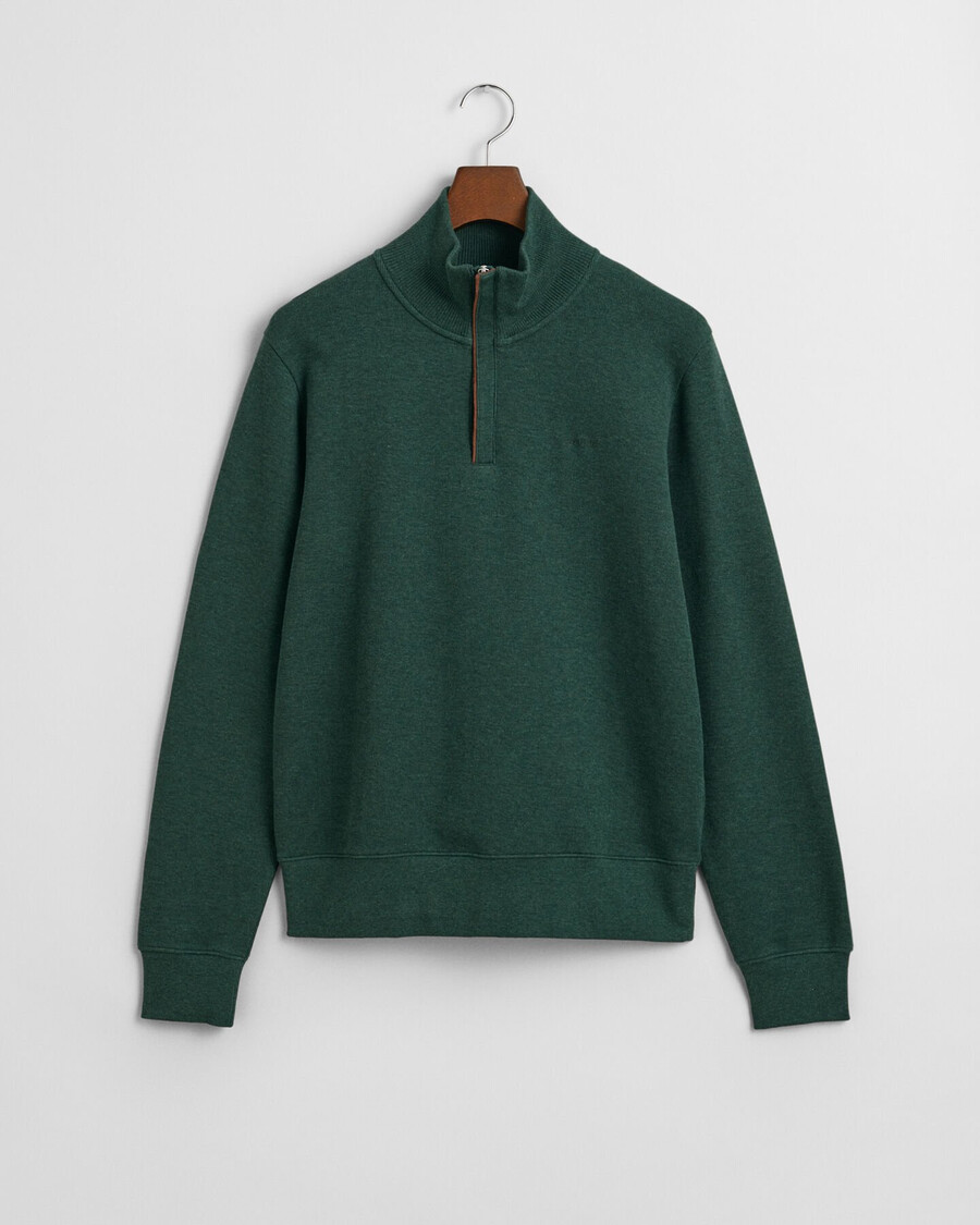 bluza sacker rib halfzip w kolorze tartan green
