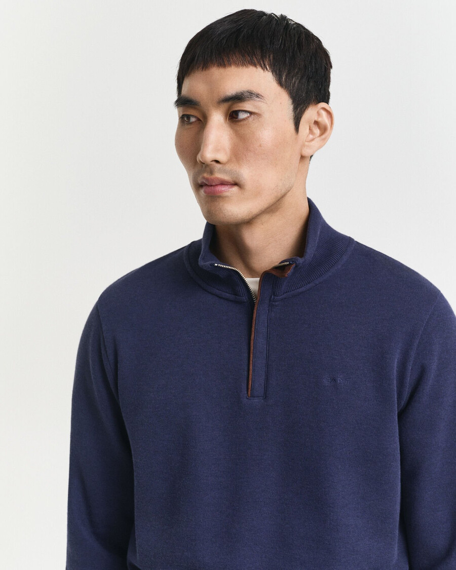 bluza sacker rib halfzip w kolorze perskim