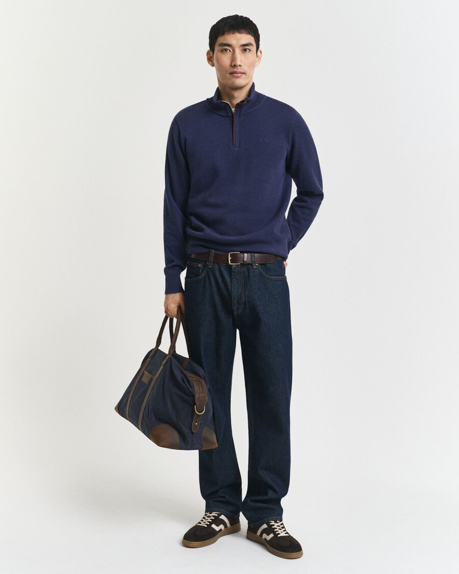 bluza sacker rib halfzip w kolorze perskim