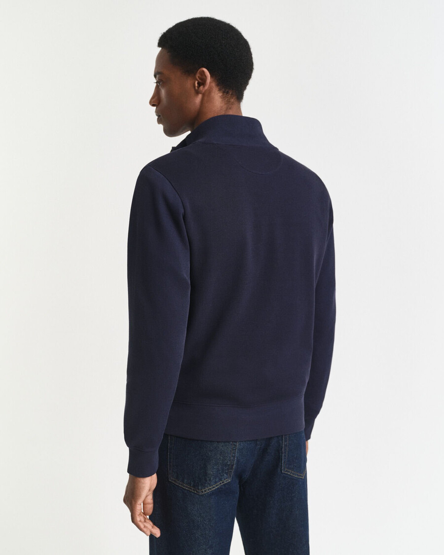 bluza sacker rib halfzip – wieczorowy błękit