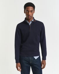 bluza sacker rib halfzip – wieczorowy błękit