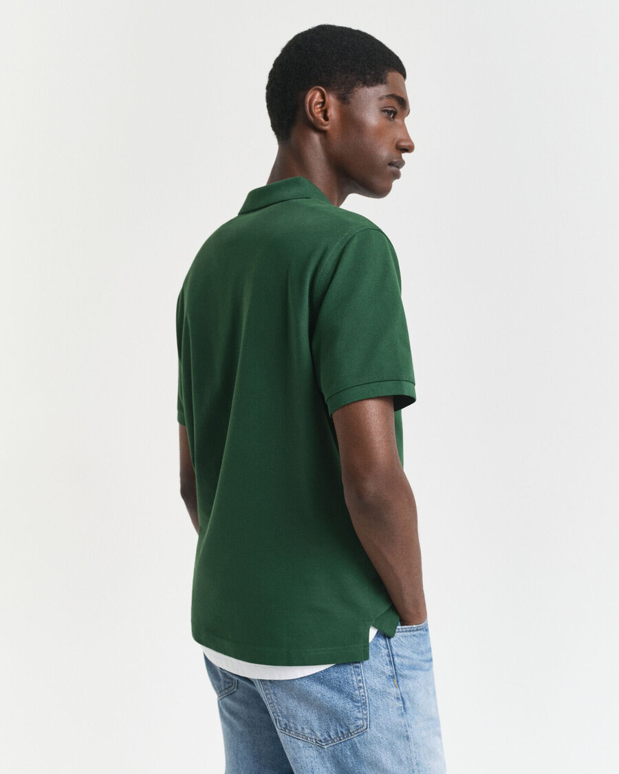koszulka polo z piki shield regular fit w kolorze leśnej zieleni