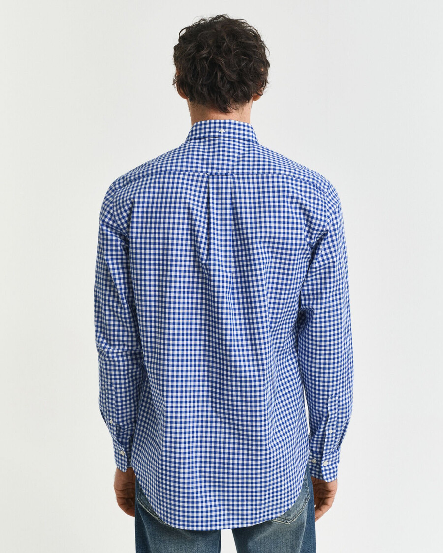 koszula poplinowa w kratkę gingham o regularnym kroju – college blue