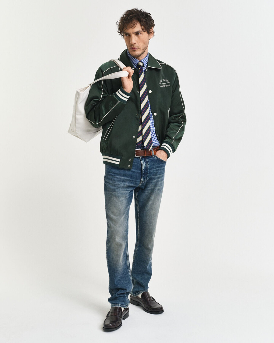 koszula poplinowa w kratkę gingham o regularnym kroju – college blue
