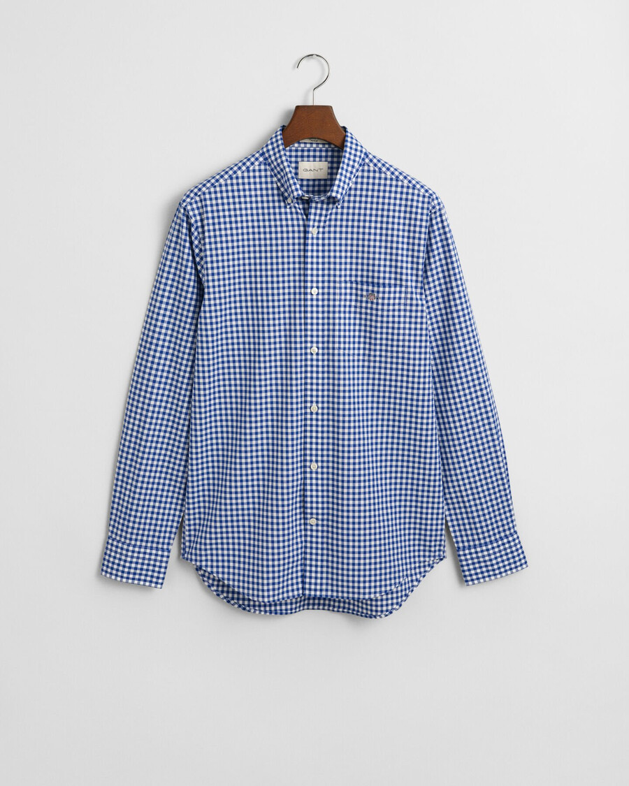 koszula poplinowa w kratkę gingham o regularnym kroju – college blue