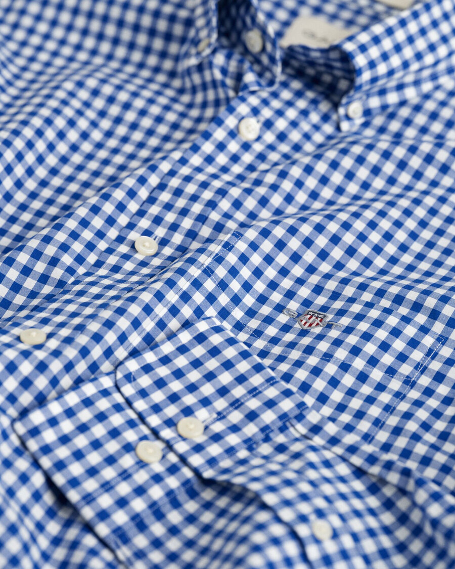 koszula poplinowa w kratkę gingham o regularnym kroju – college blue