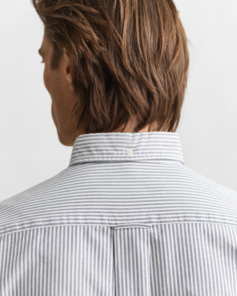 koszula banker stripe classic oxford o regularnym kroju – perski błękit