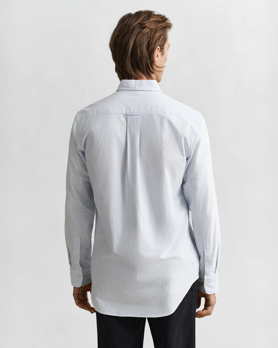 koszula banker stripe classic oxford o regularnym kroju – jasnoniebieska