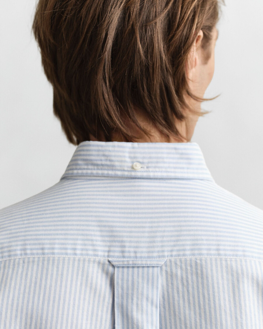 koszula banker stripe classic oxford o regularnym kroju – jasnoniebieska
