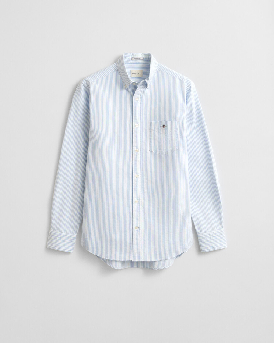koszula banker stripe classic oxford o regularnym kroju – jasnoniebieska