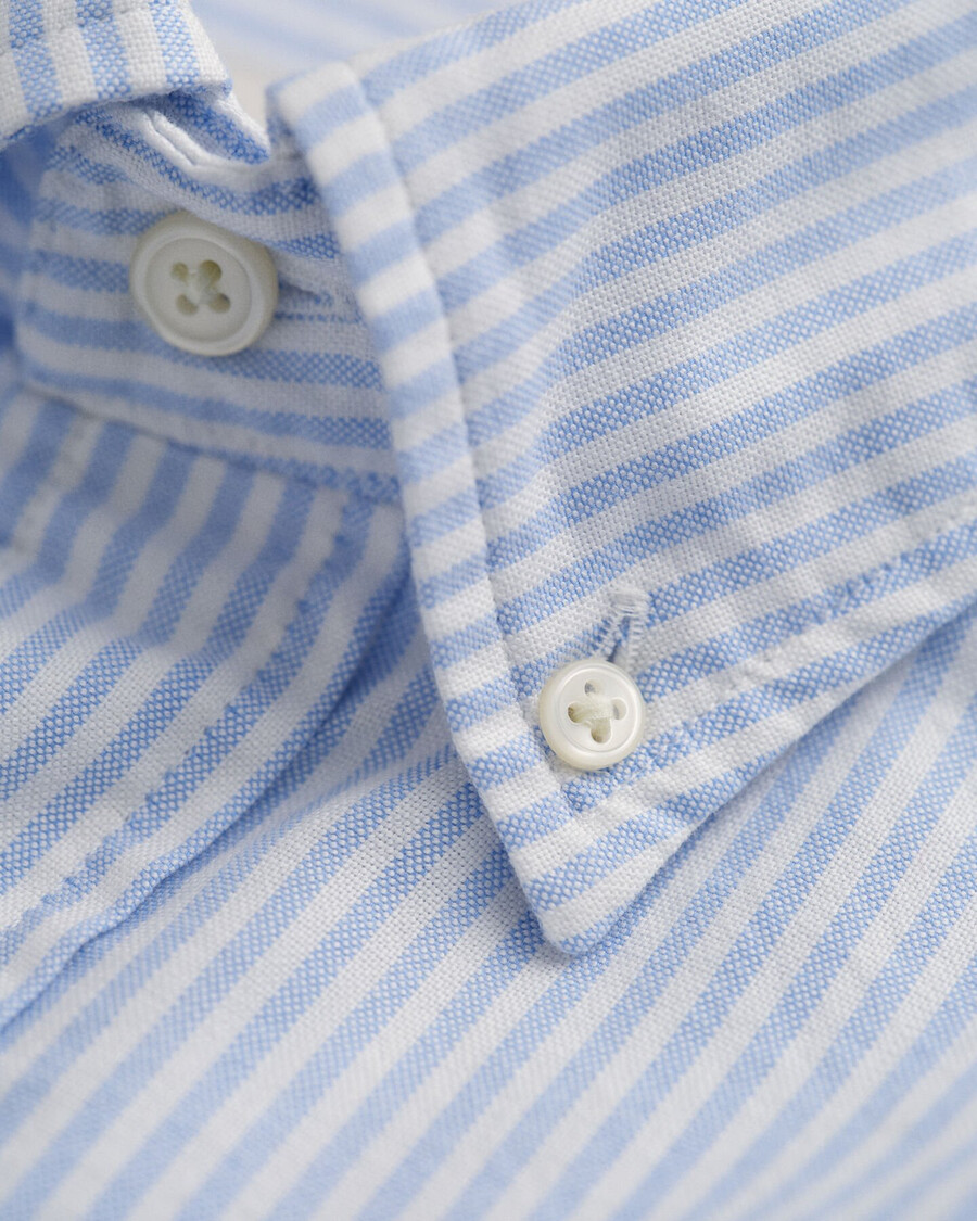 koszula banker stripe classic oxford o regularnym kroju – jasnoniebieska