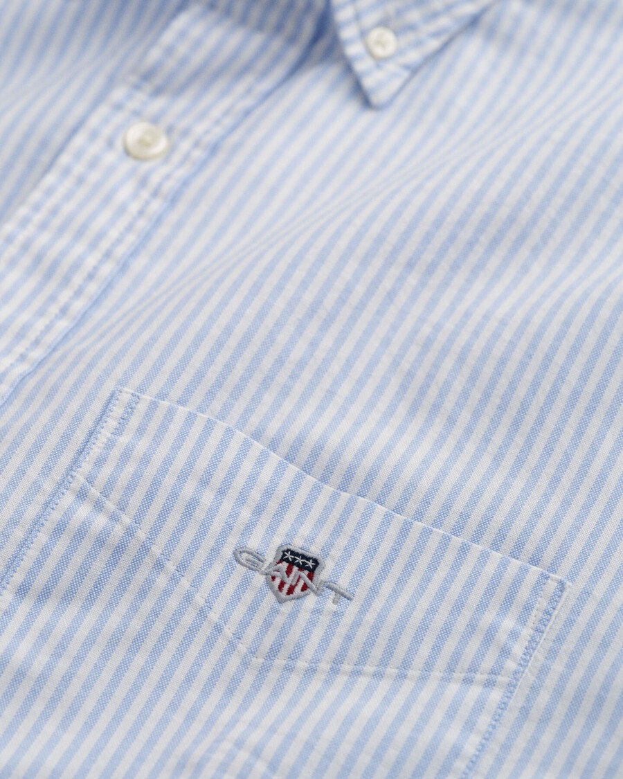 koszula banker stripe classic oxford o regularnym kroju – jasnoniebieska