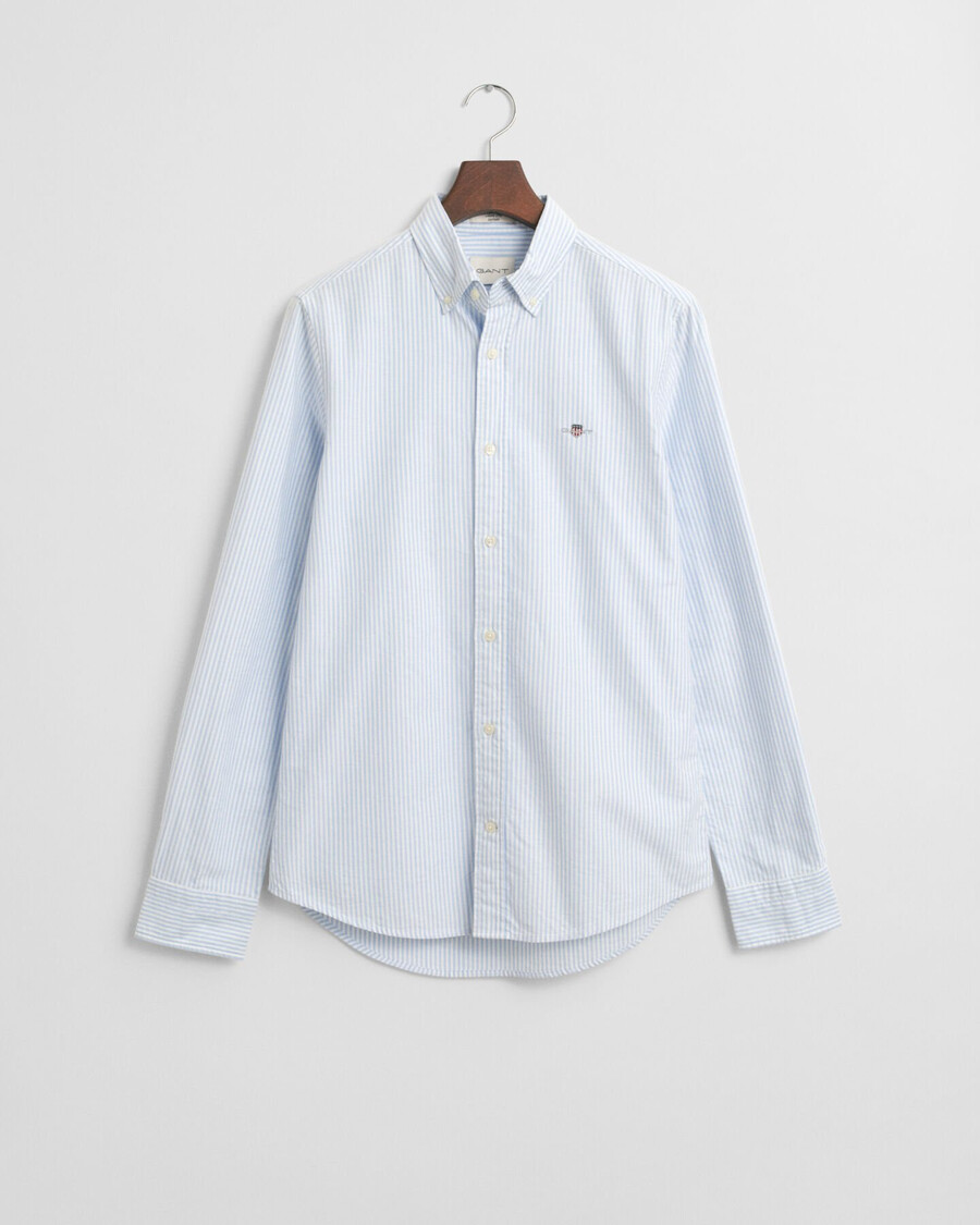 koszula banker stripe classic oxford o dopasowanym kroju – jasnoniebieska