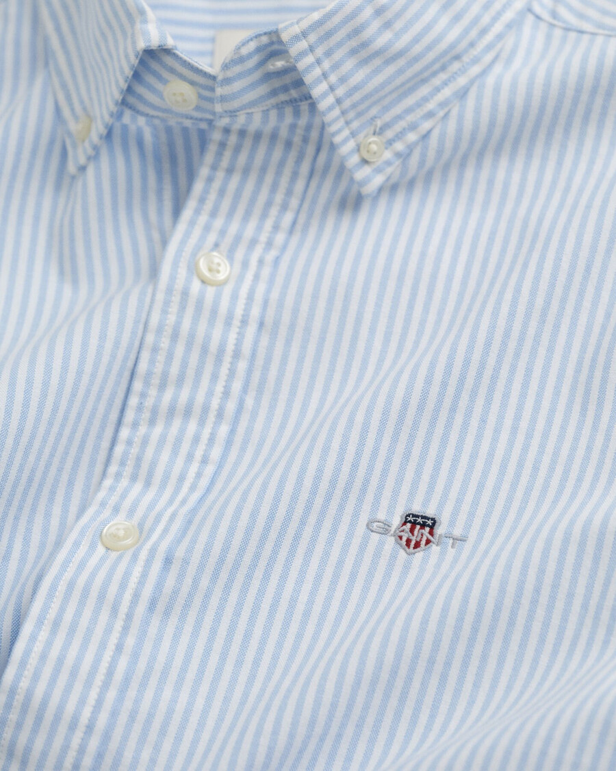 koszula banker stripe classic oxford o dopasowanym kroju – jasnoniebieska