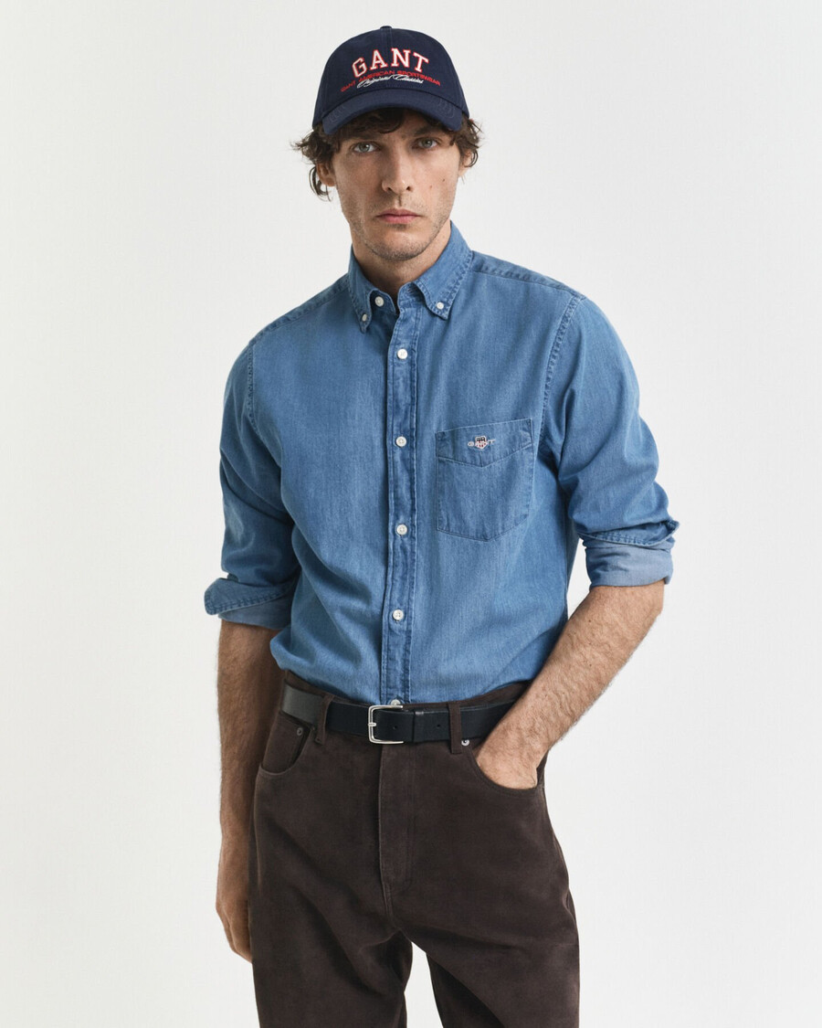 koszula indigo regular fit – półjasnoniebieska