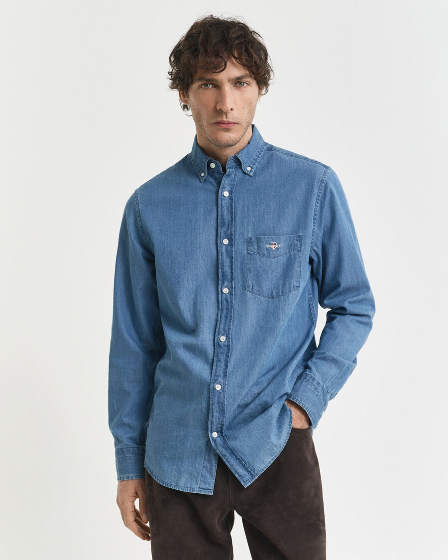 koszula indigo regular fit – półjasnoniebieska