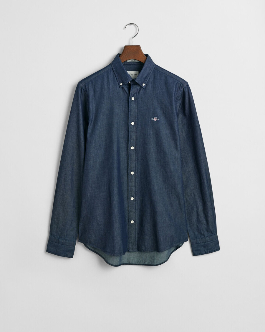 koszula slim fit indigo - ciemny indygo