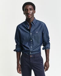 koszula slim fit indigo - ciemny indygo