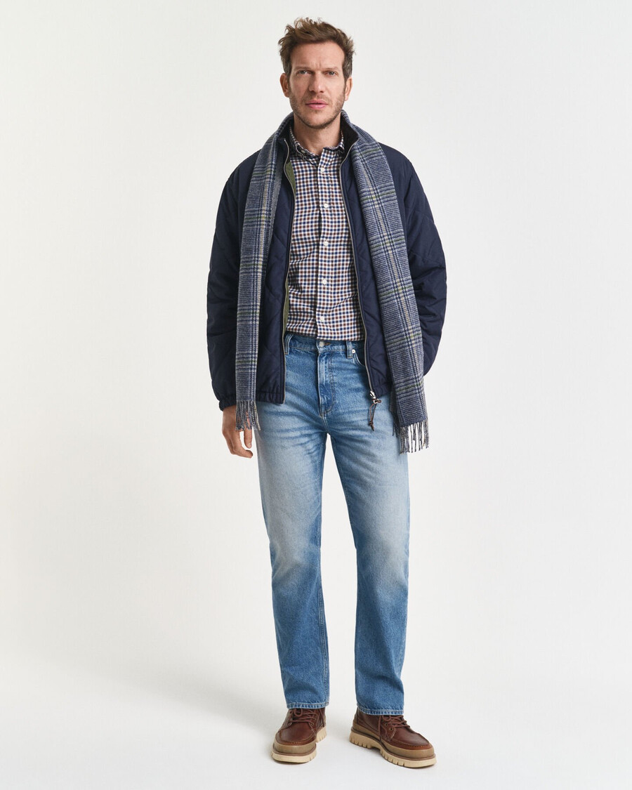 koszula gingham twill o regularnym kroju – mahoniowy brąz