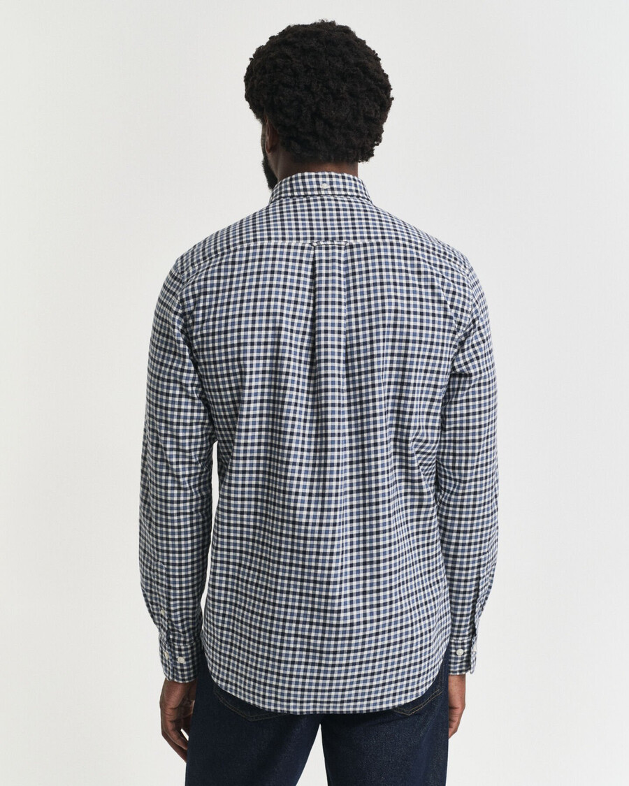 koszula gingham twill o regularnym kroju – granatowa
