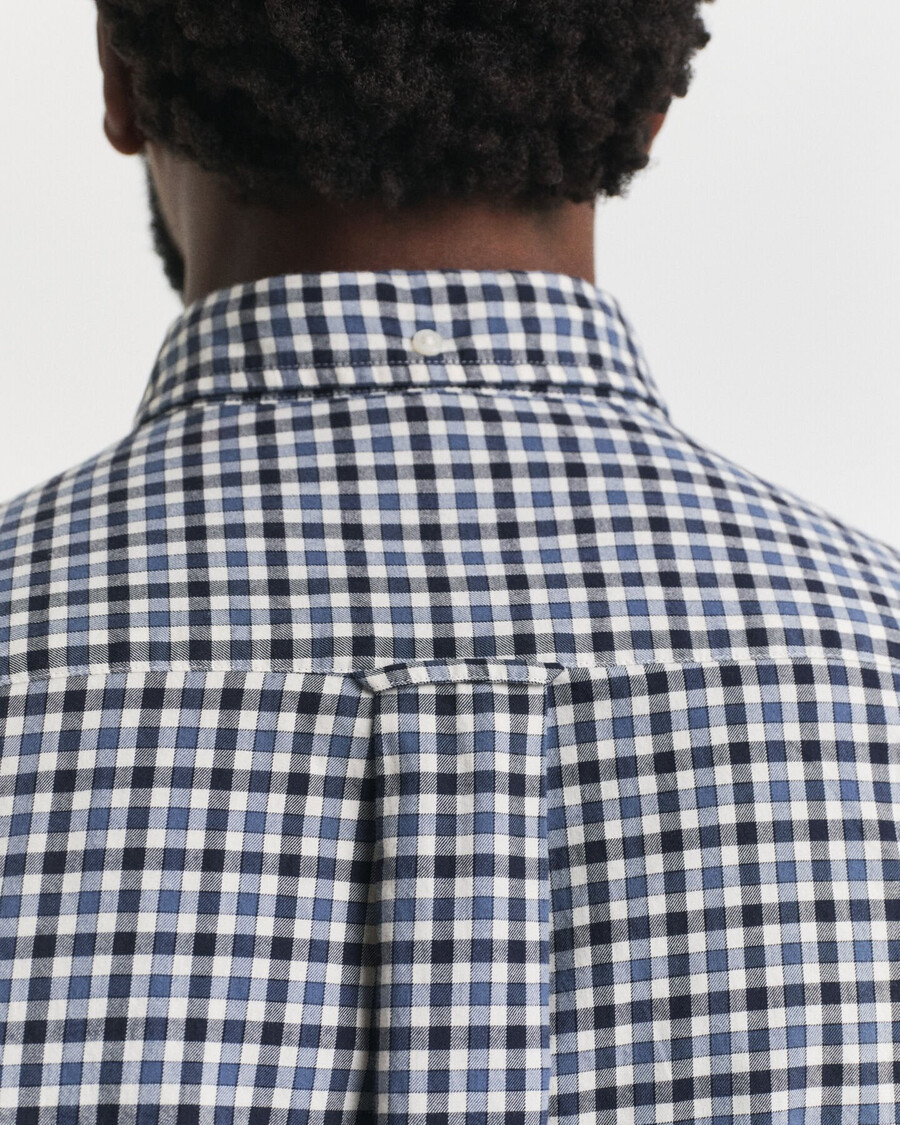 koszula gingham twill o regularnym kroju – granatowa