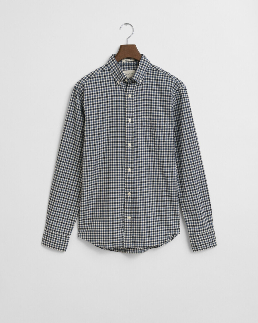 koszula gingham twill o regularnym kroju – granatowa