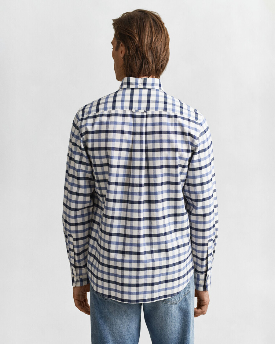 koszula oxford w kratkę regularny krój – sprany denim