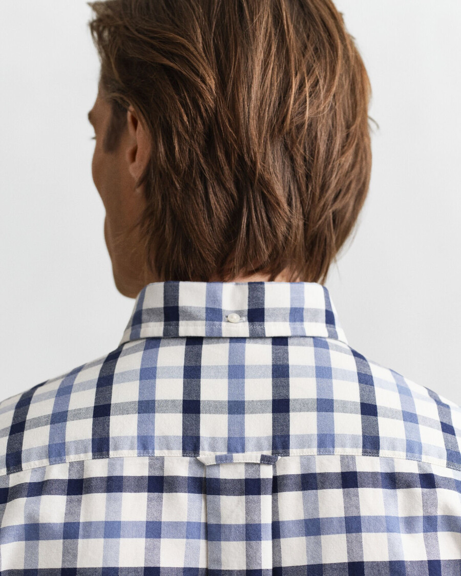 koszula oxford w kratkę regularny krój – sprany denim