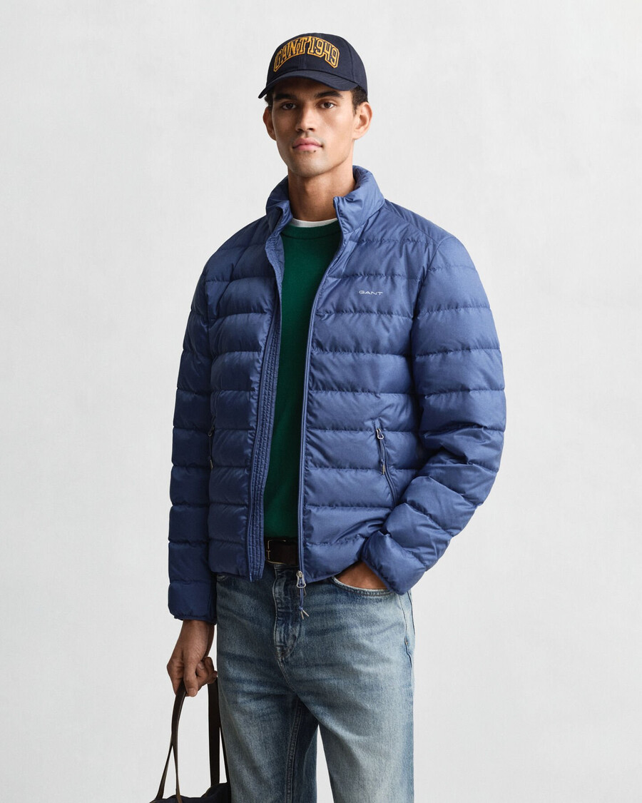 lekka kurtka puchowa – vintage blue
