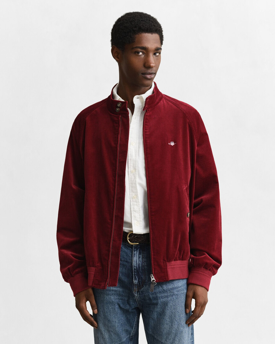 kurtka harrington z sztruksu – plumped red