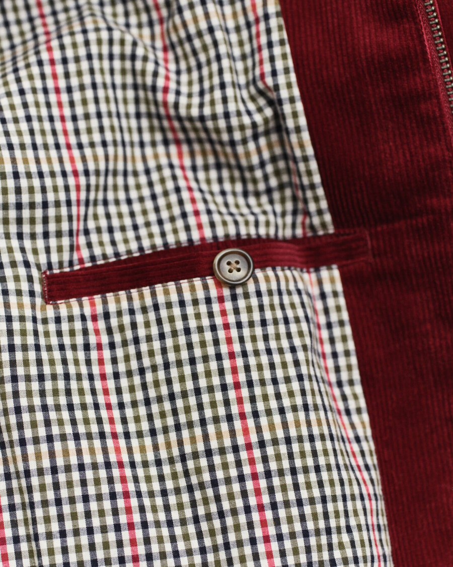 kurtka harrington z sztruksu – plumped red