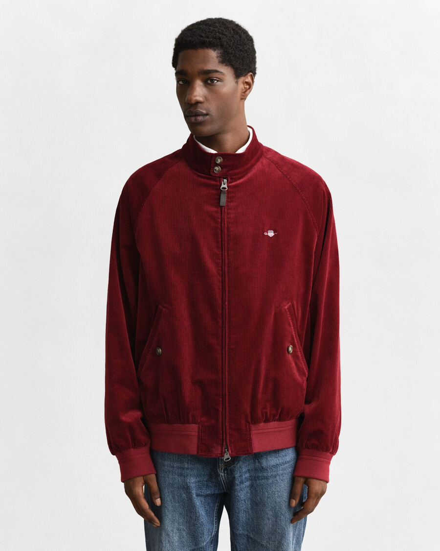 kurtka harrington z sztruksu – plumped red