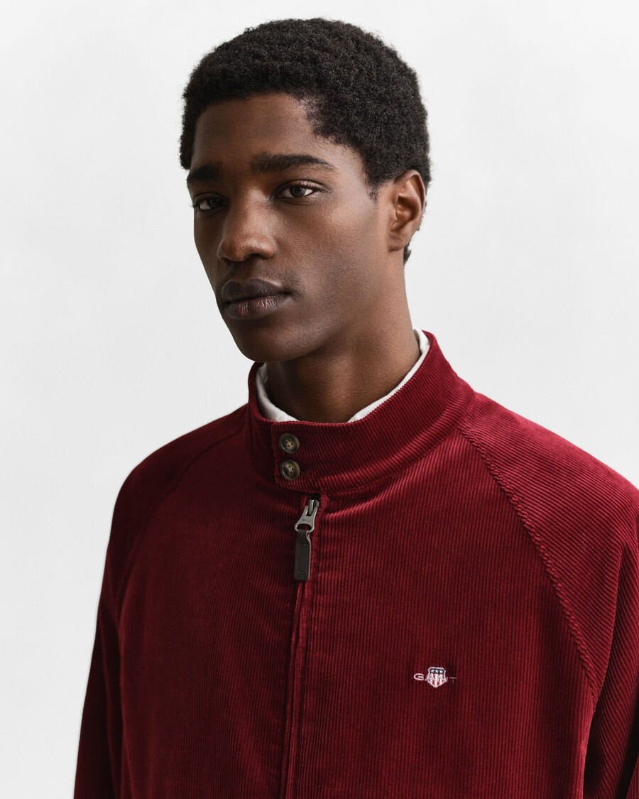 kurtka harrington z sztruksu – plumped red