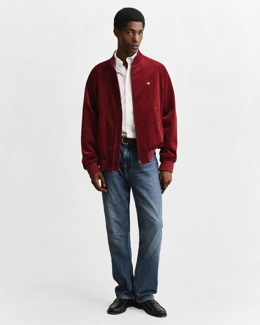 kurtka harrington z sztruksu – plumped red