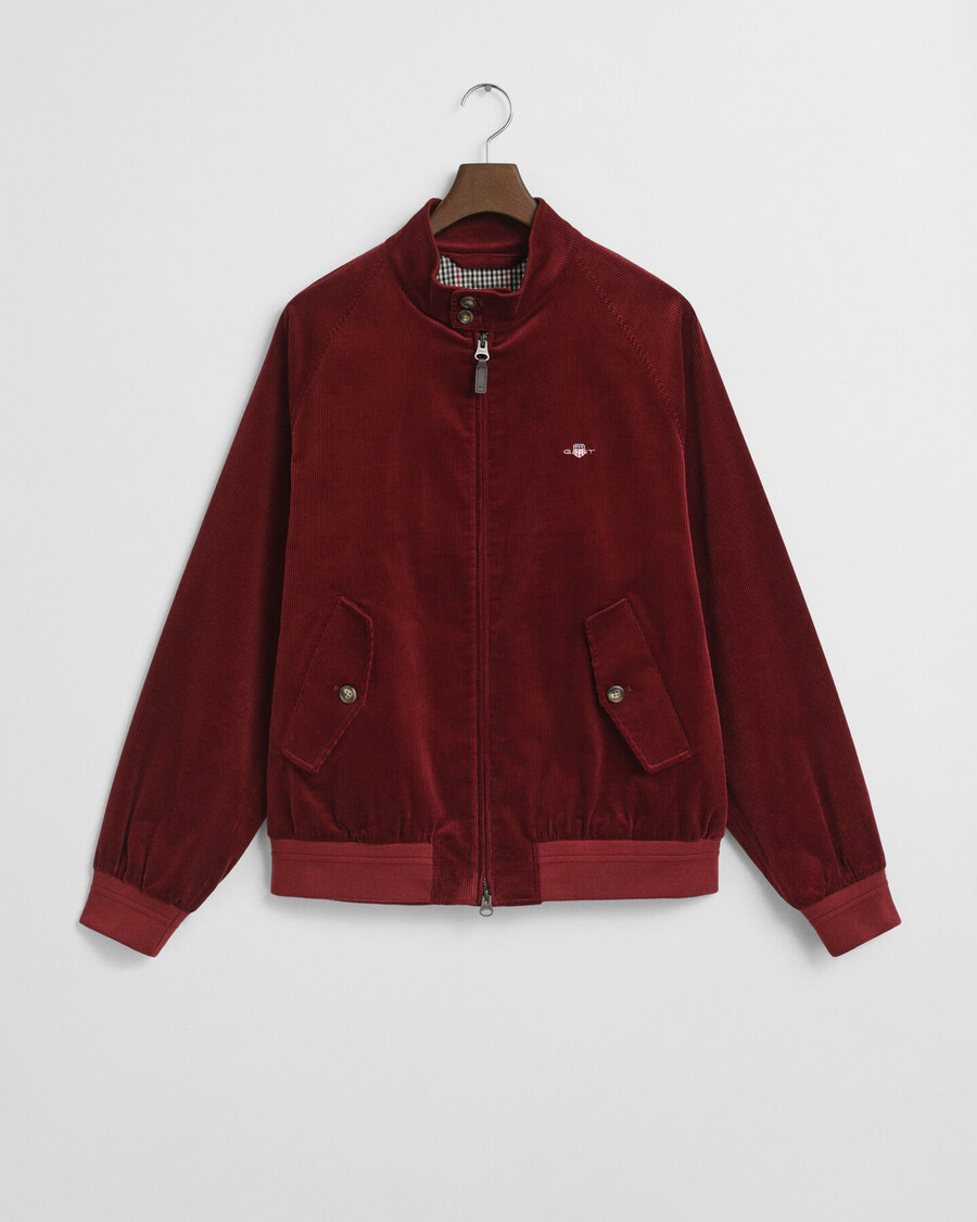 kurtka harrington z sztruksu – plumped red