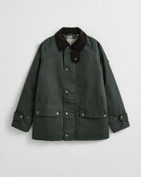 kurtka waxed barn – woody green