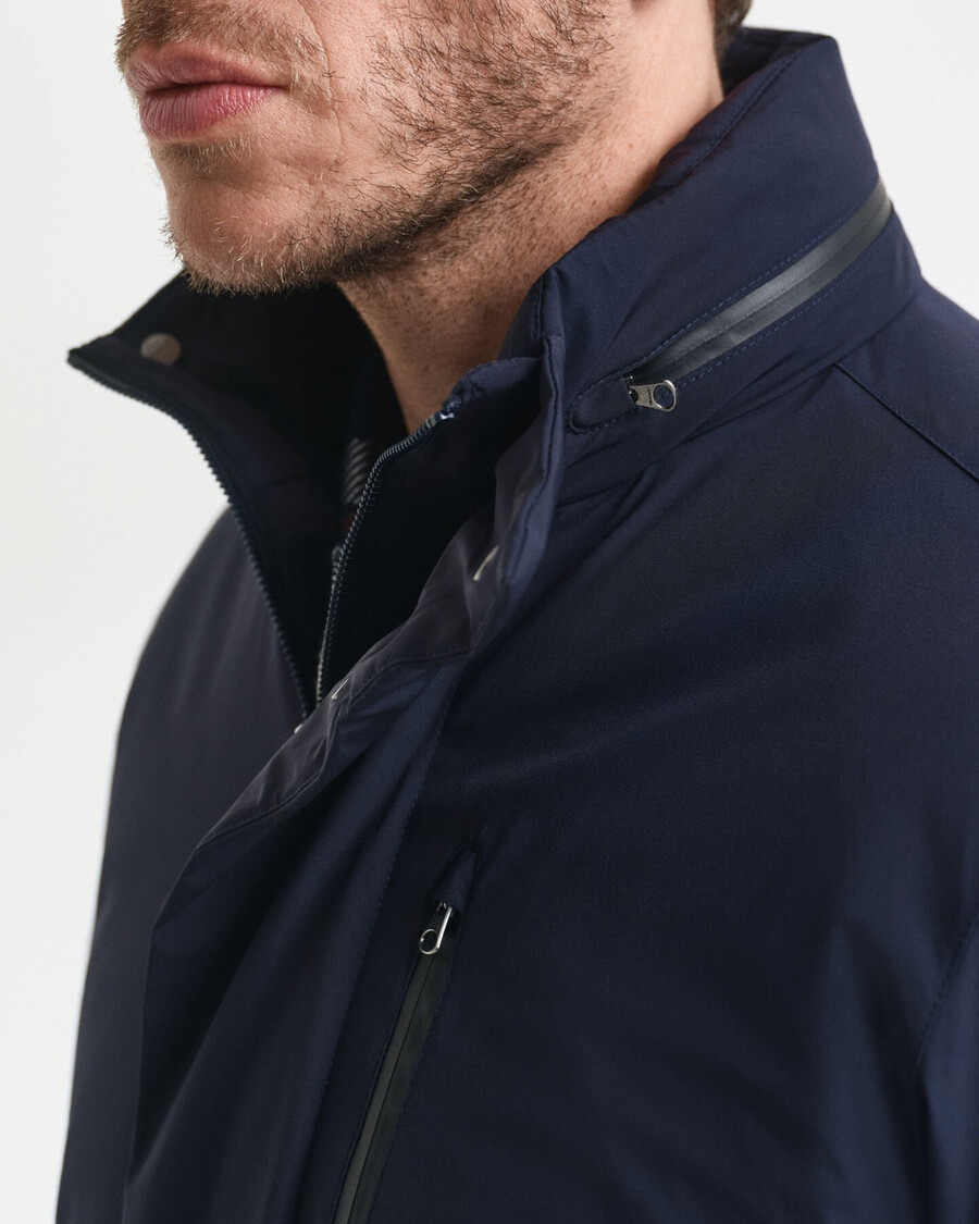 kurtka double mid length - wieczorowy błękit