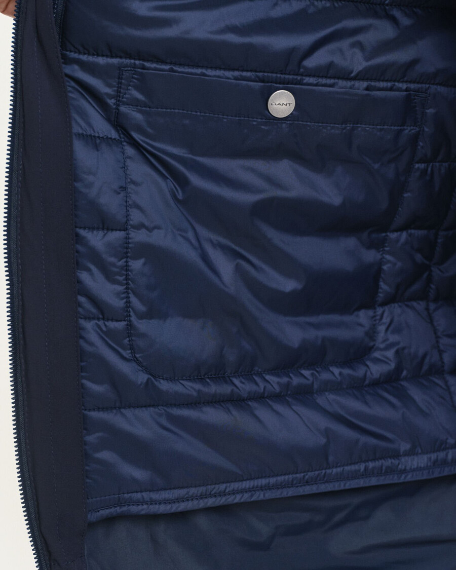 kurtka double mid length - wieczorowy błękit