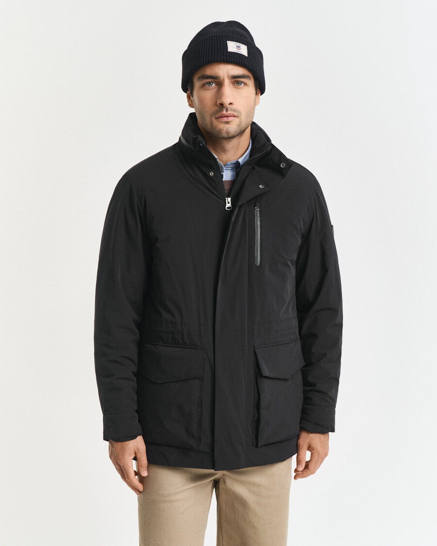 kurtka double mid length - czarna