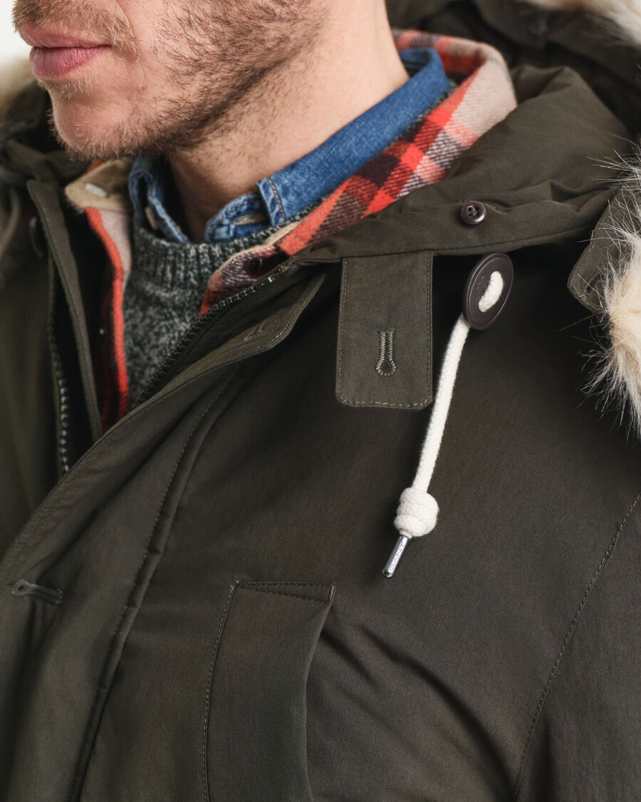 parka ocieplana - ciemna zieleń mchu