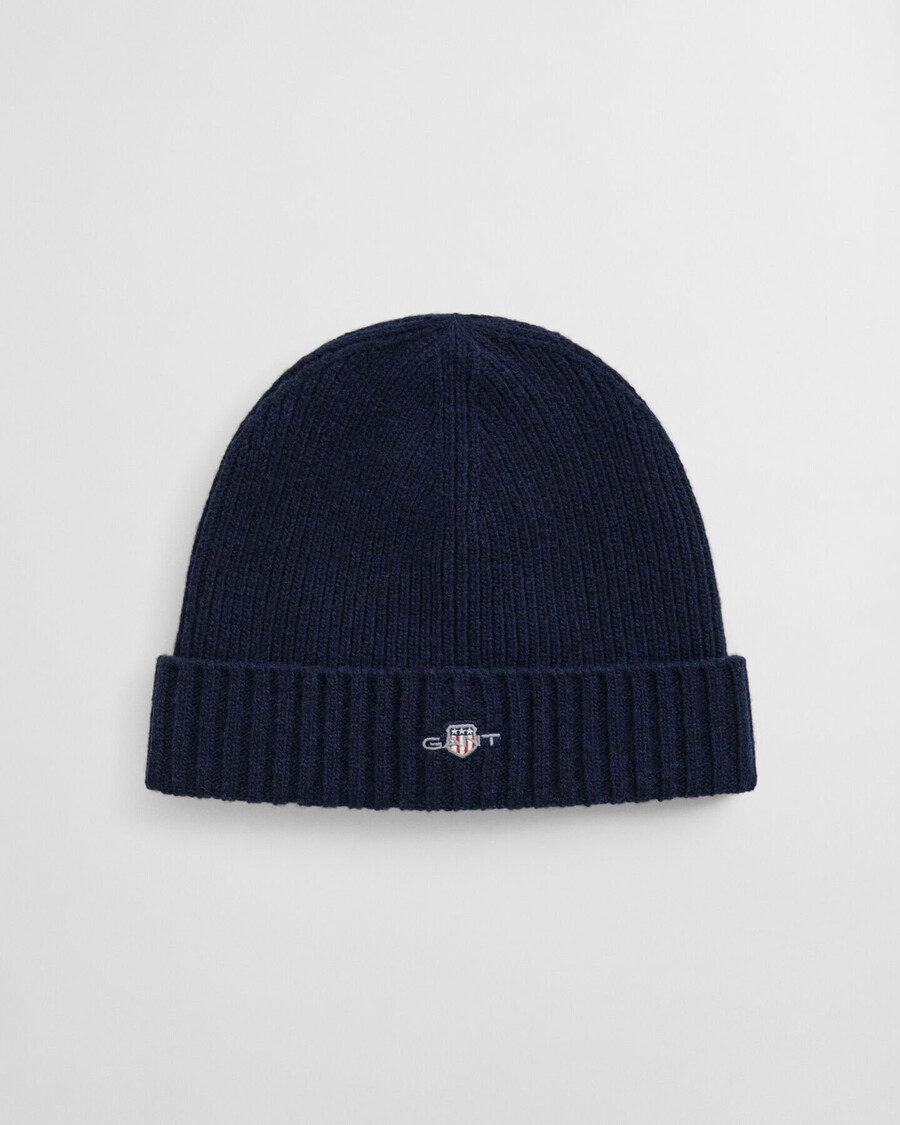 czapka wełniana shield wool beanie – marine