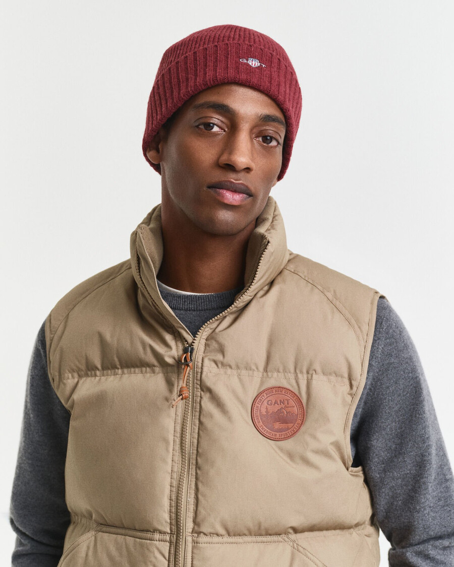 czapka wełniana shield wool beanie – pulchna czerwień