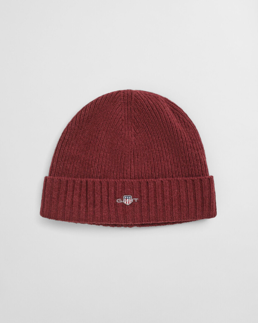 czapka wełniana shield wool beanie – pulchna czerwień