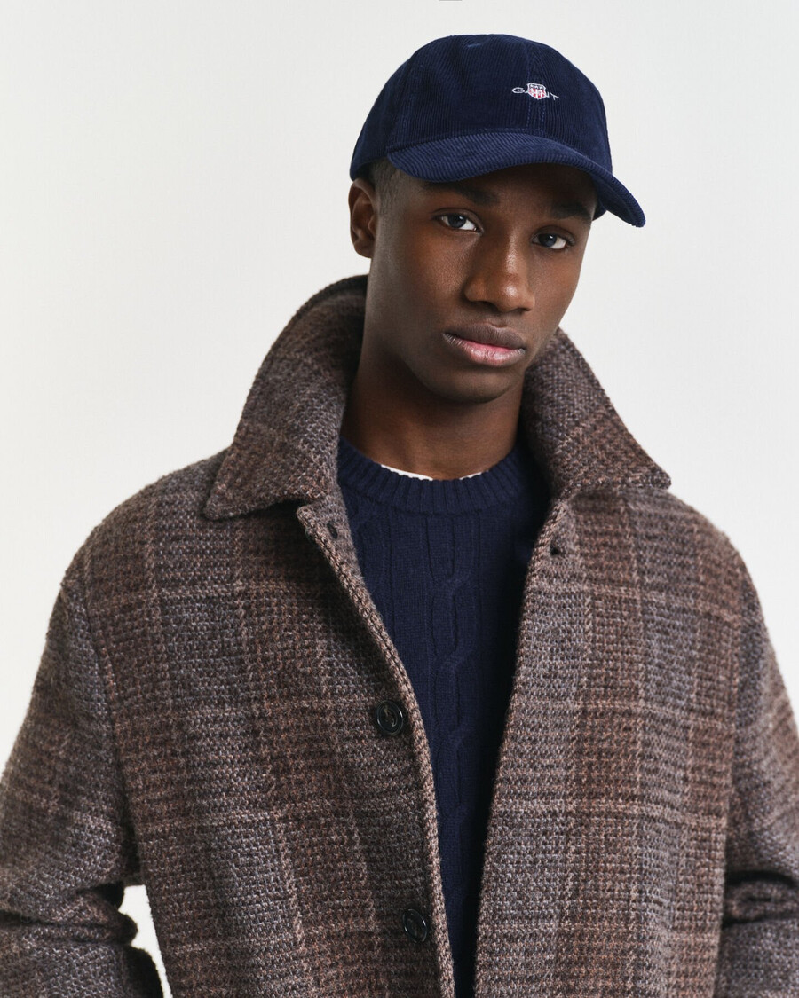 czapka z daszkiem shield corduroy - marine