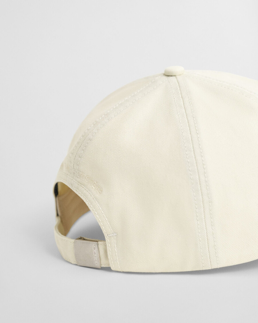 czapka z nadrukiem z bawełny twill – kremowa