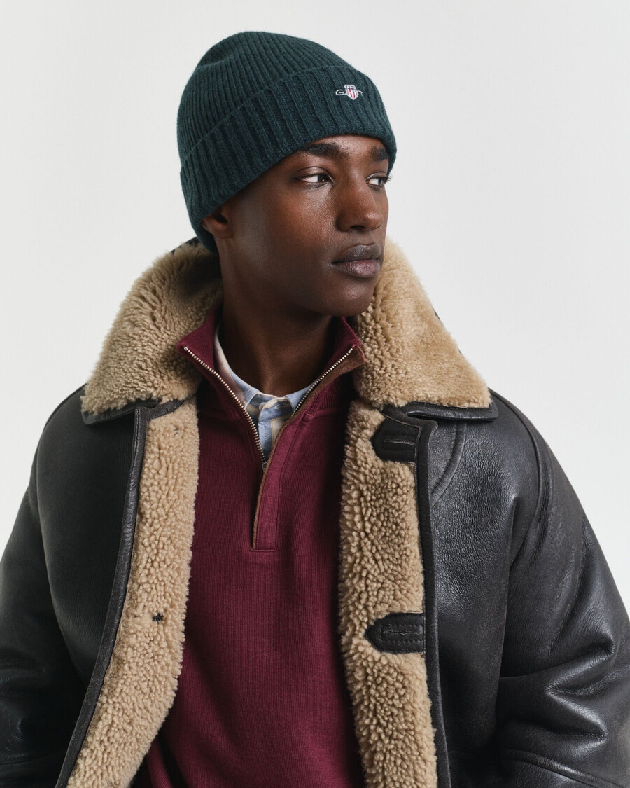 czapka wełniana shield wool beanie – tartan green