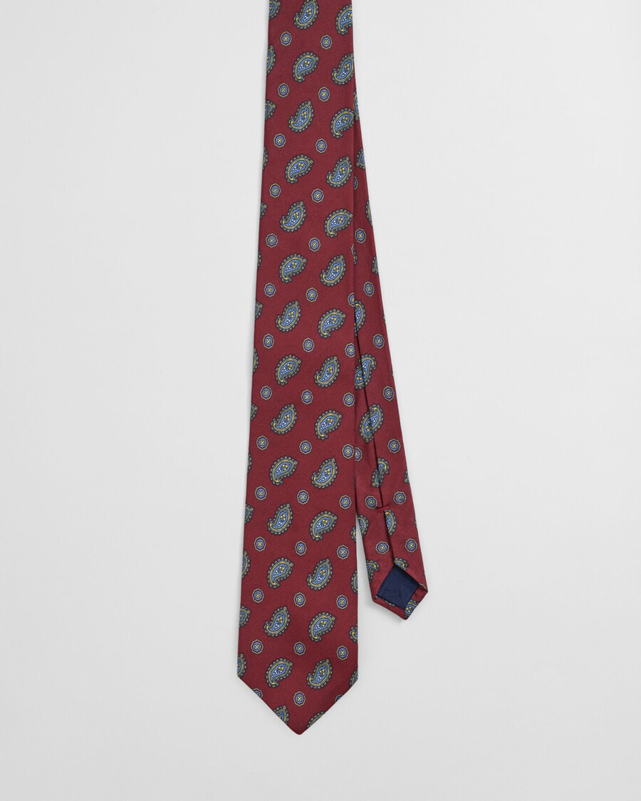 krawat paisley - plumped red